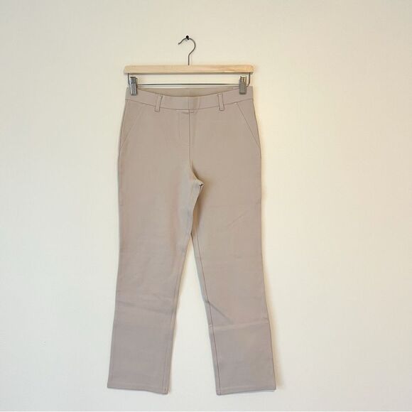 Quince Ultra Stretch Ponte Straight Leg Ankle Pants NEW Size S / 26 Cream - Picture 4 of 10
